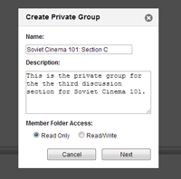 Create Private Group