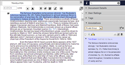 Private Group Annotations
