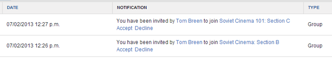 Notifications